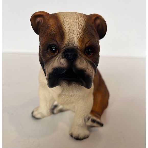 English Bulldog Puppy Hand-painted Figurine by House of Global Art - Picture 1 of 11